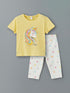 LC Waikiki Crew Neck Printed Girl'S T-Shirt And Leggings Set (2 Pieces)